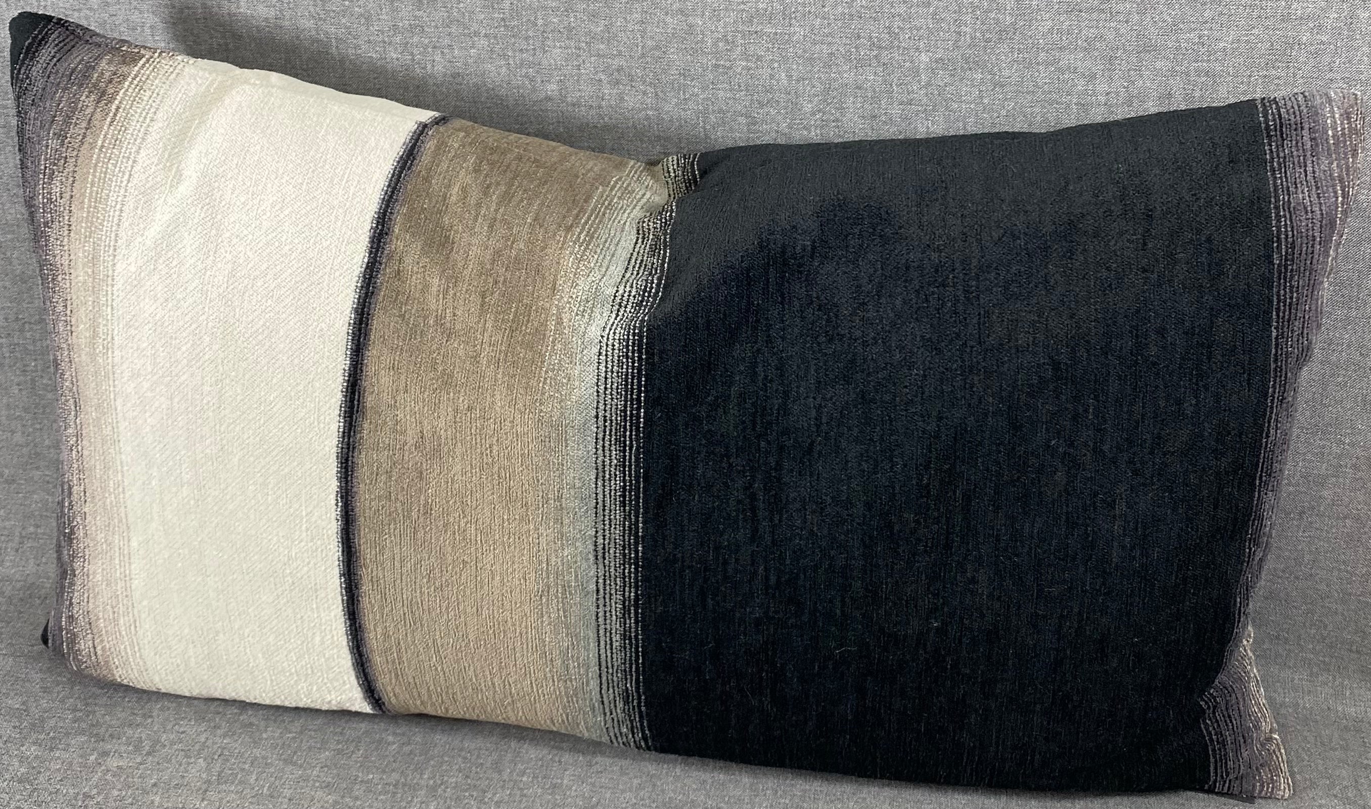 Luxury Lumbar Pillow - 24" x 14" - Kamara Ebony