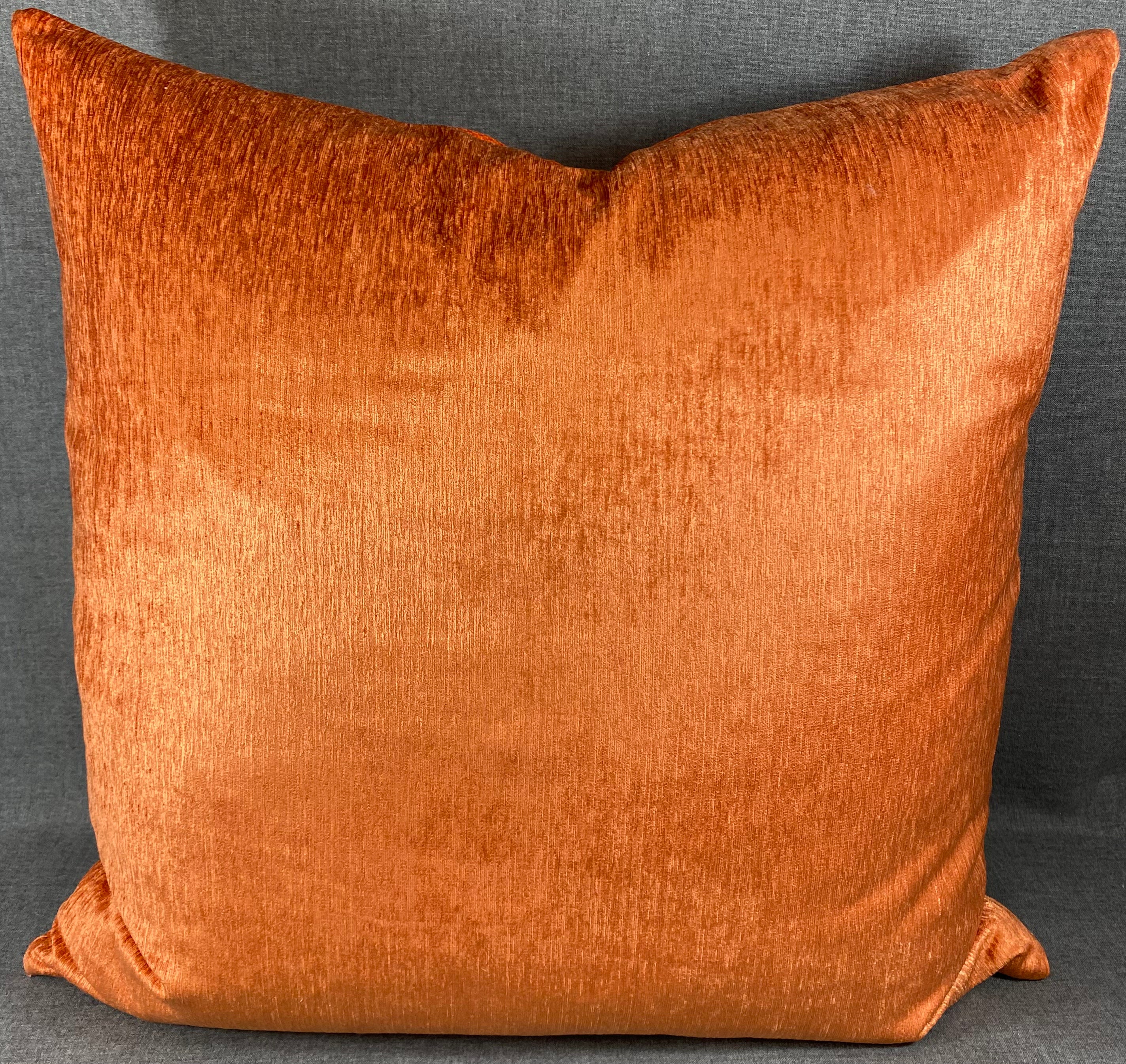 Luxury Pillow - 24" x 24"- Empress Casandra Orange - Weave Back
