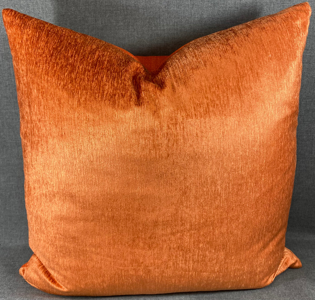 Luxury Pillow - 24" x 24"- Empress Casandra Orange - Weave Back