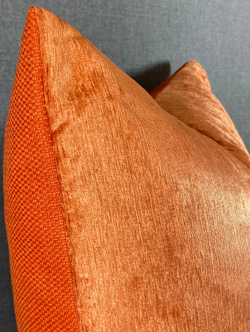 Luxury Pillow - 24" x 24"- Empress Casandra Orange - Weave Back