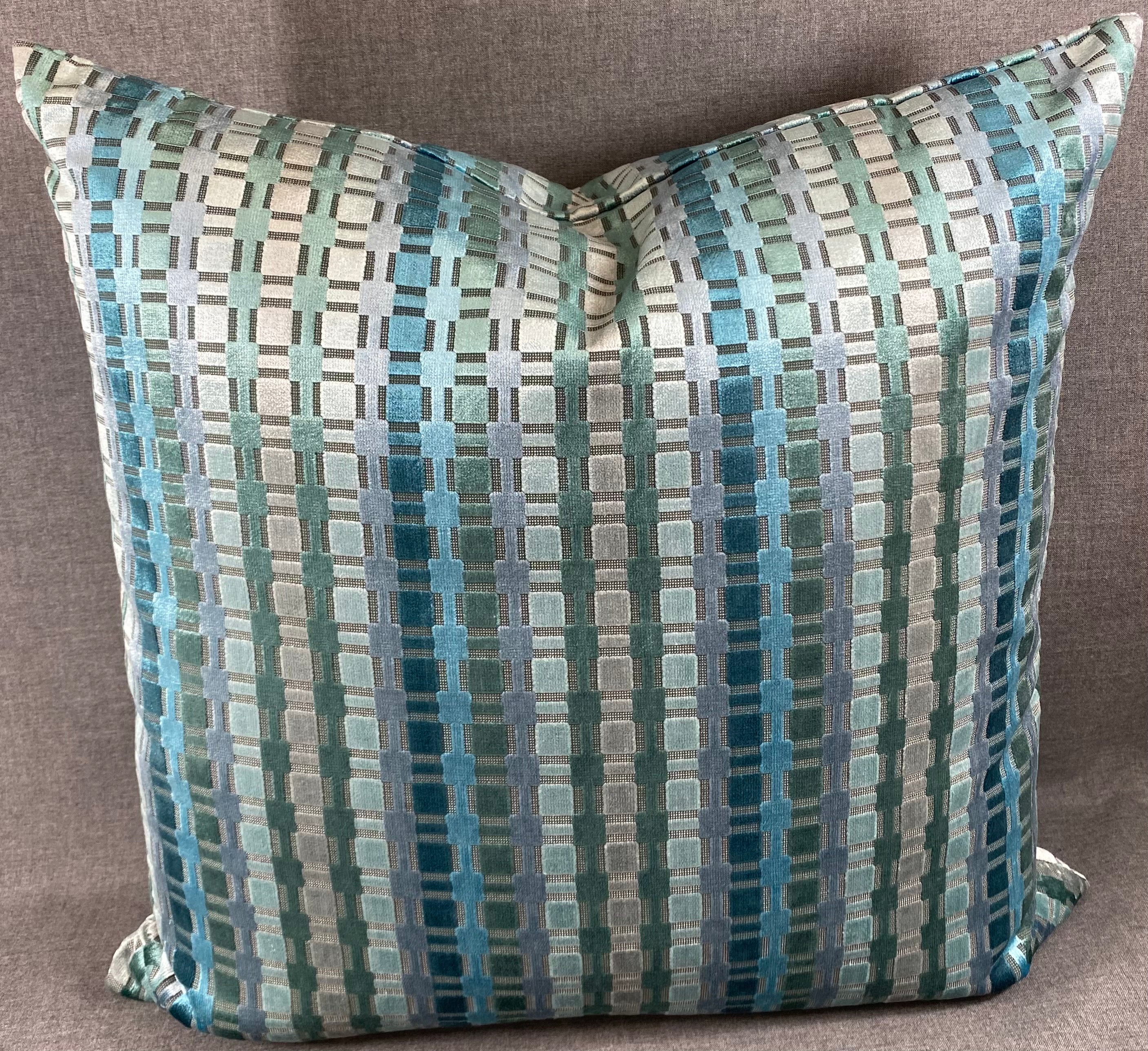 Luxury Pillow -  24" x 24"- Time Square Teal