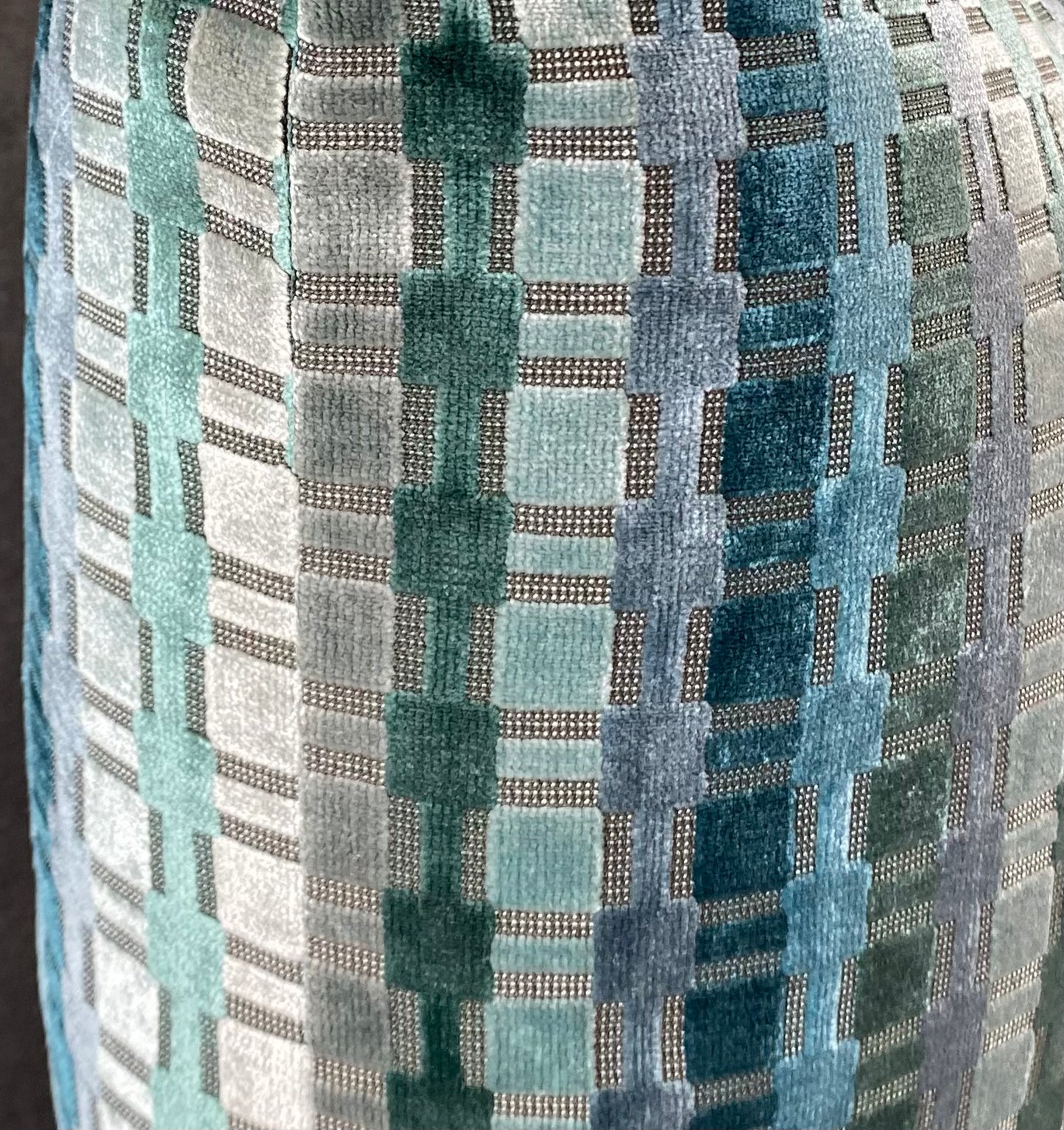 Luxury Pillow -  24" x 24"  Time Square Teal