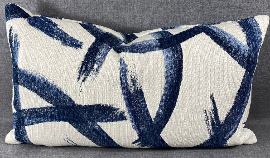 Luxury Lumbar Pillow - 24" x 14" - Enso Indigo