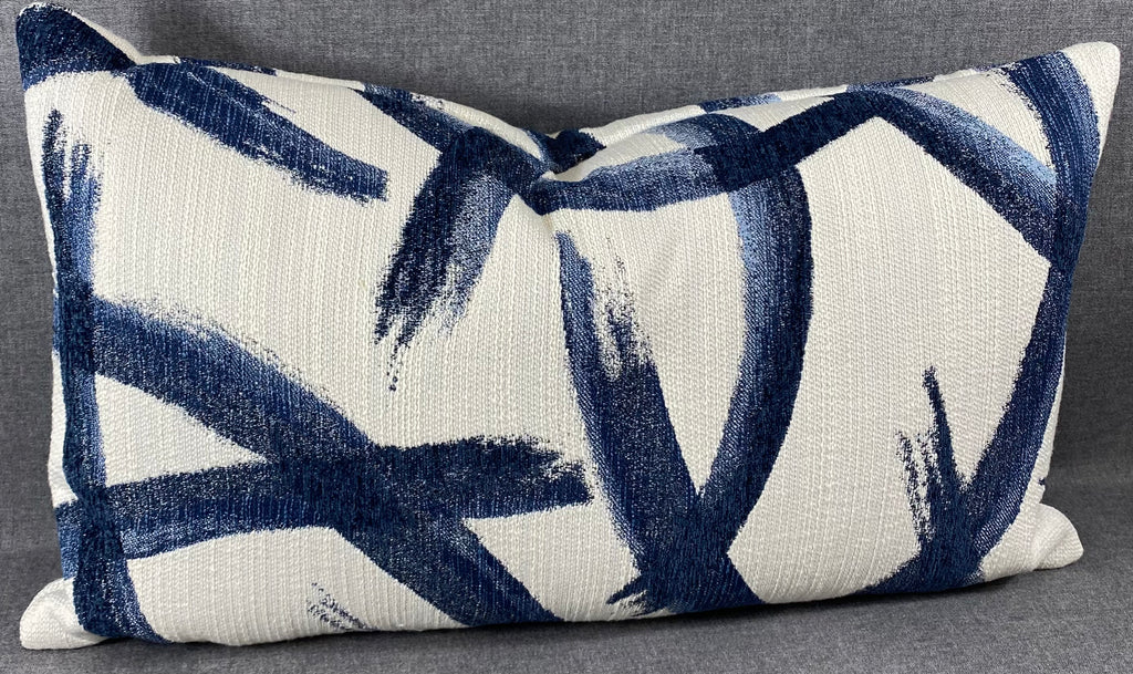 Luxury Lumbar Pillow - 24" x 14" - Enso Indigo