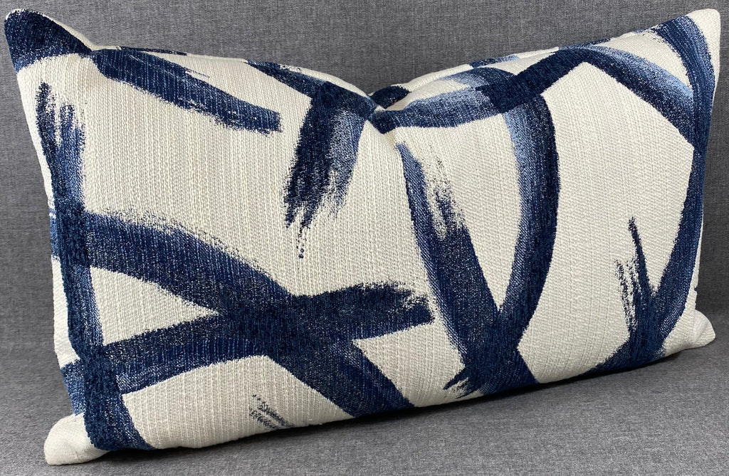 Luxury Lumbar Pillow - 24" x 14" - Enso Indigo