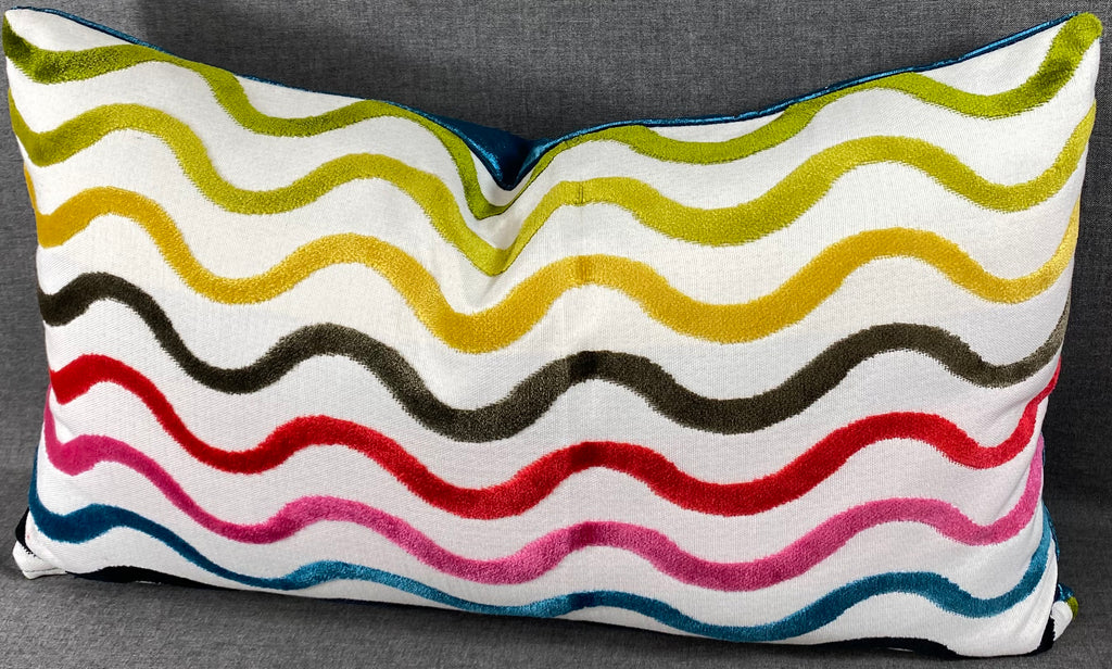 Luxury Lumbar Pillow – 24" × 14" – Acoustic Multi