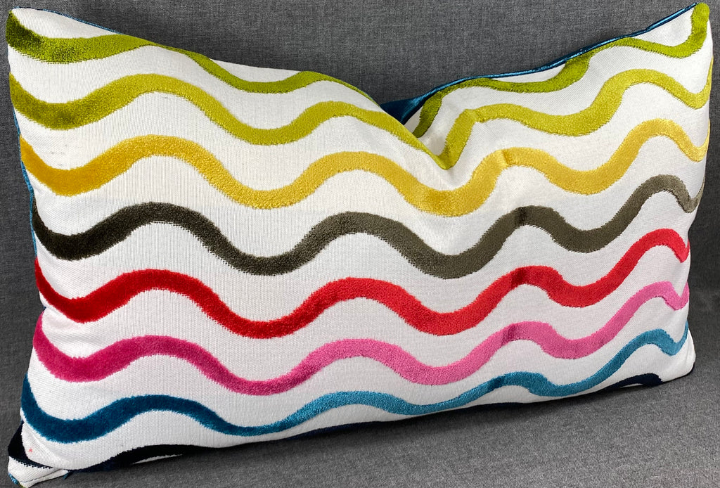 Luxury Lumbar Pillow – 24" × 14" – Acoustic Multi