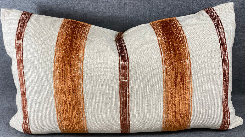 Luxury Lumbar Pillow - 24" x 14" - Lindor Rust