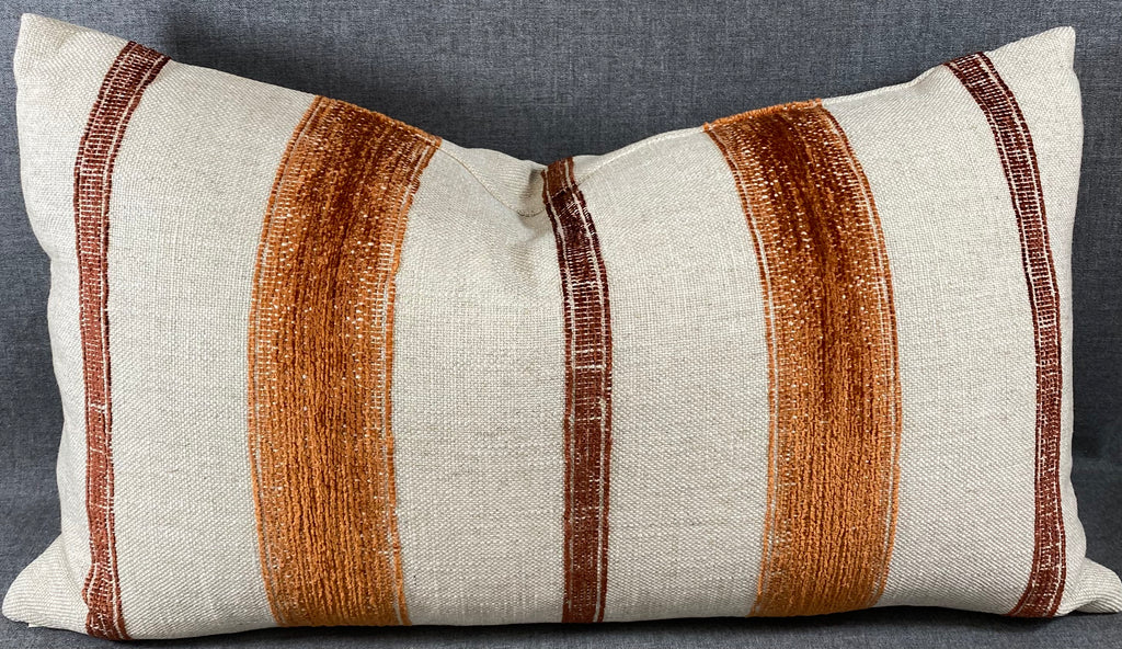 Luxury Lumbar Pillow - 24" x 14" - Lindor Rust