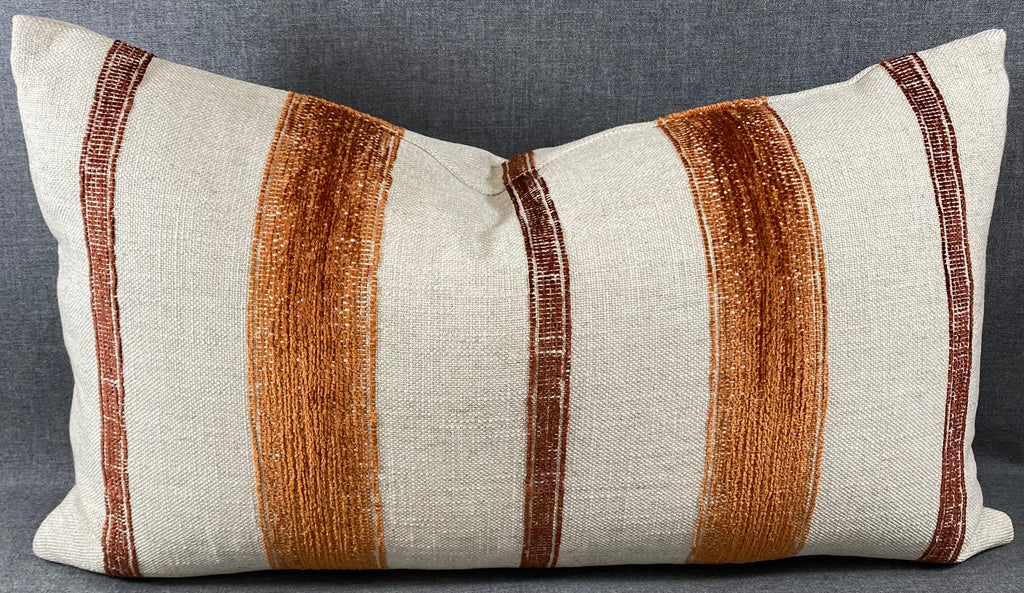 Luxury Lumbar Pillow - 24" x 14" - Lindor Rust