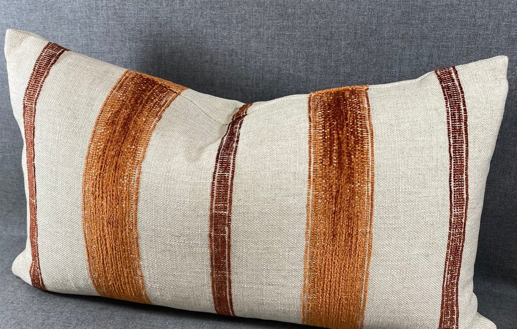 Luxury Lumbar Pillow - 24" x 14" - Lindor Rust