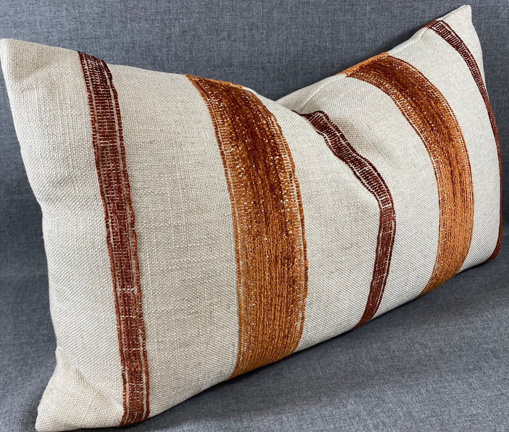 Luxury Lumbar Pillow - 24" x 14" - Lindor Rust
