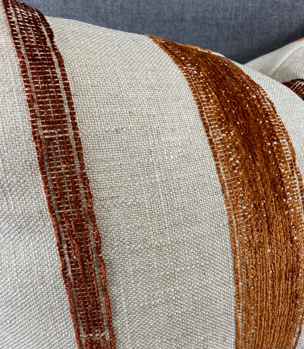 Luxury Lumbar Pillow - 24" x 14" - Lindor Rust