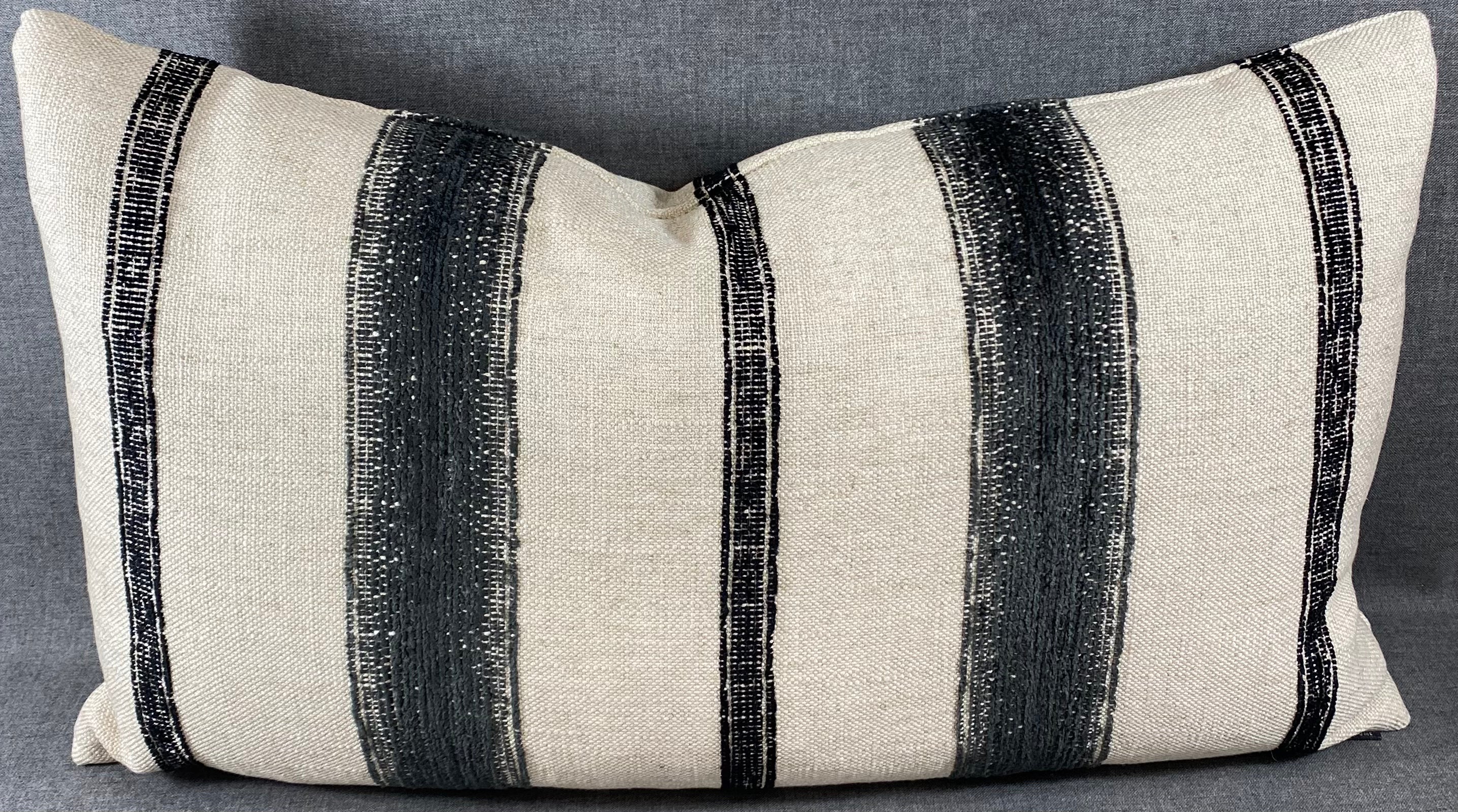 Luxury Lumbar Pillow - 24" x 14" - Lindor Charcoal
