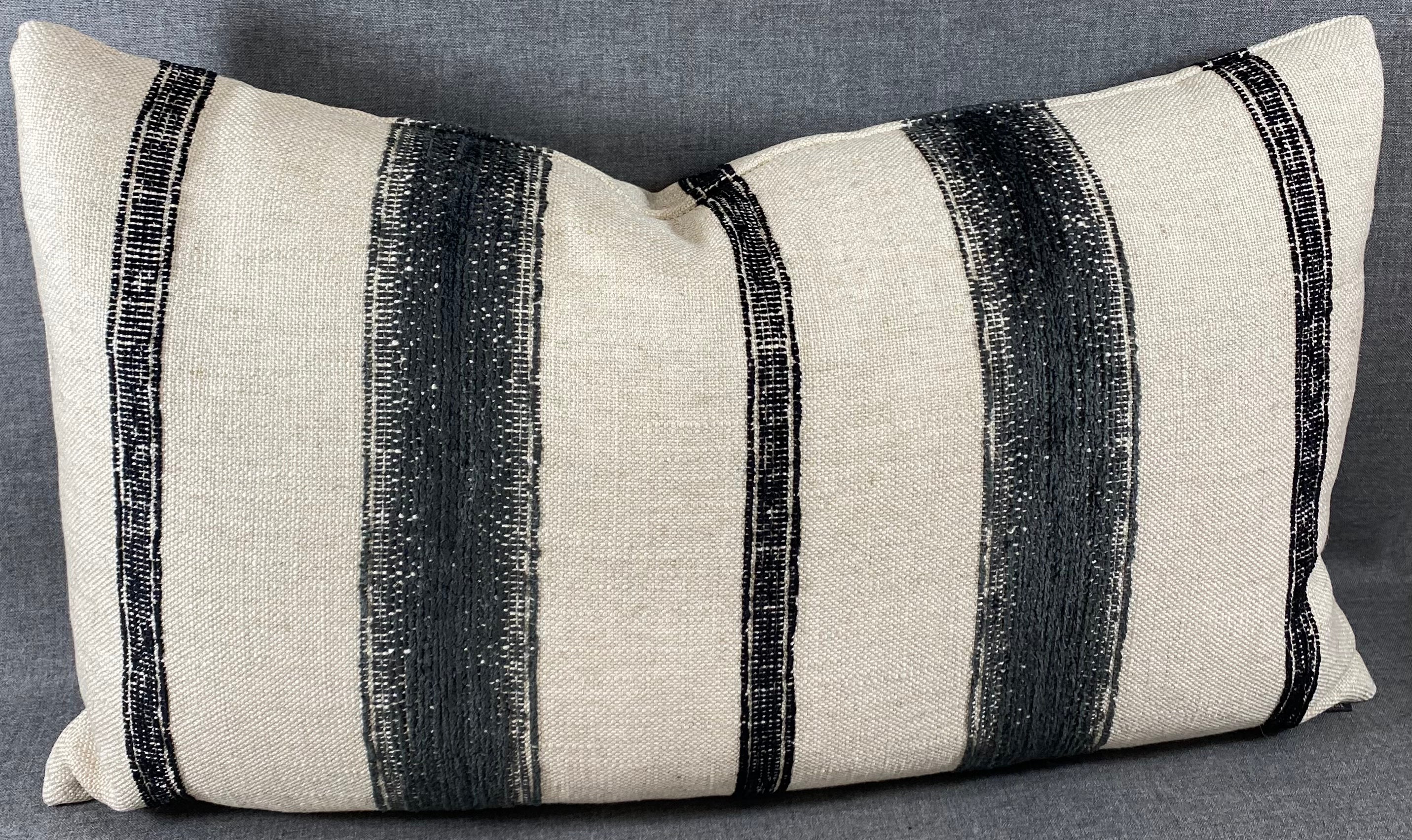 Luxury Lumbar Pillow - 24" x 14" - Lindor Charcoal