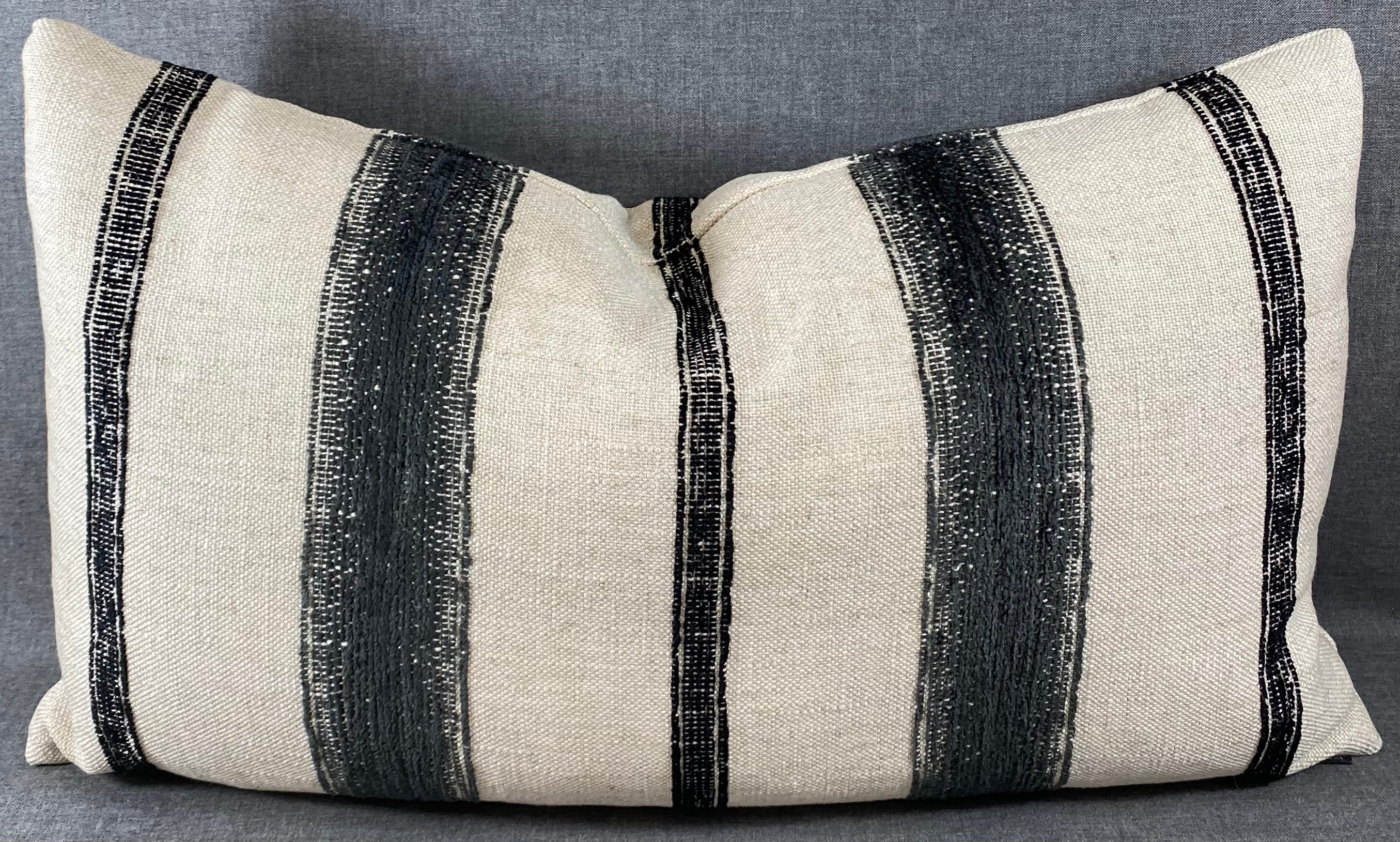 Luxury Lumbar Pillow - 24" x 14" - Lindor Charcoal