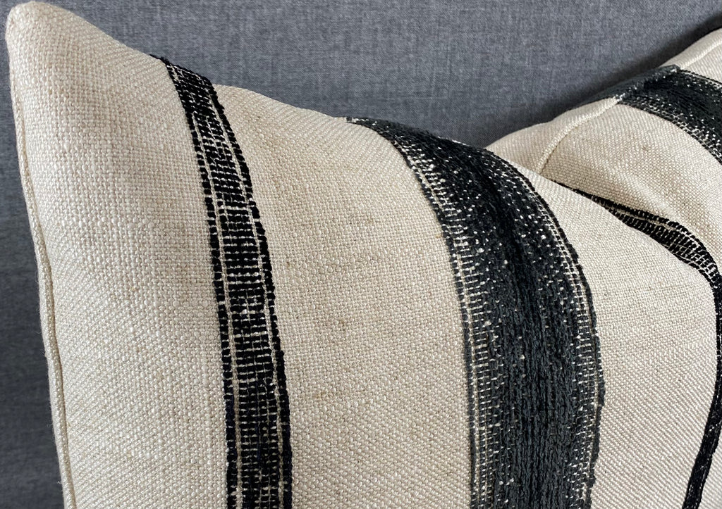 Luxury Lumbar Pillow - 24" x 14" - Lindor Charcoal