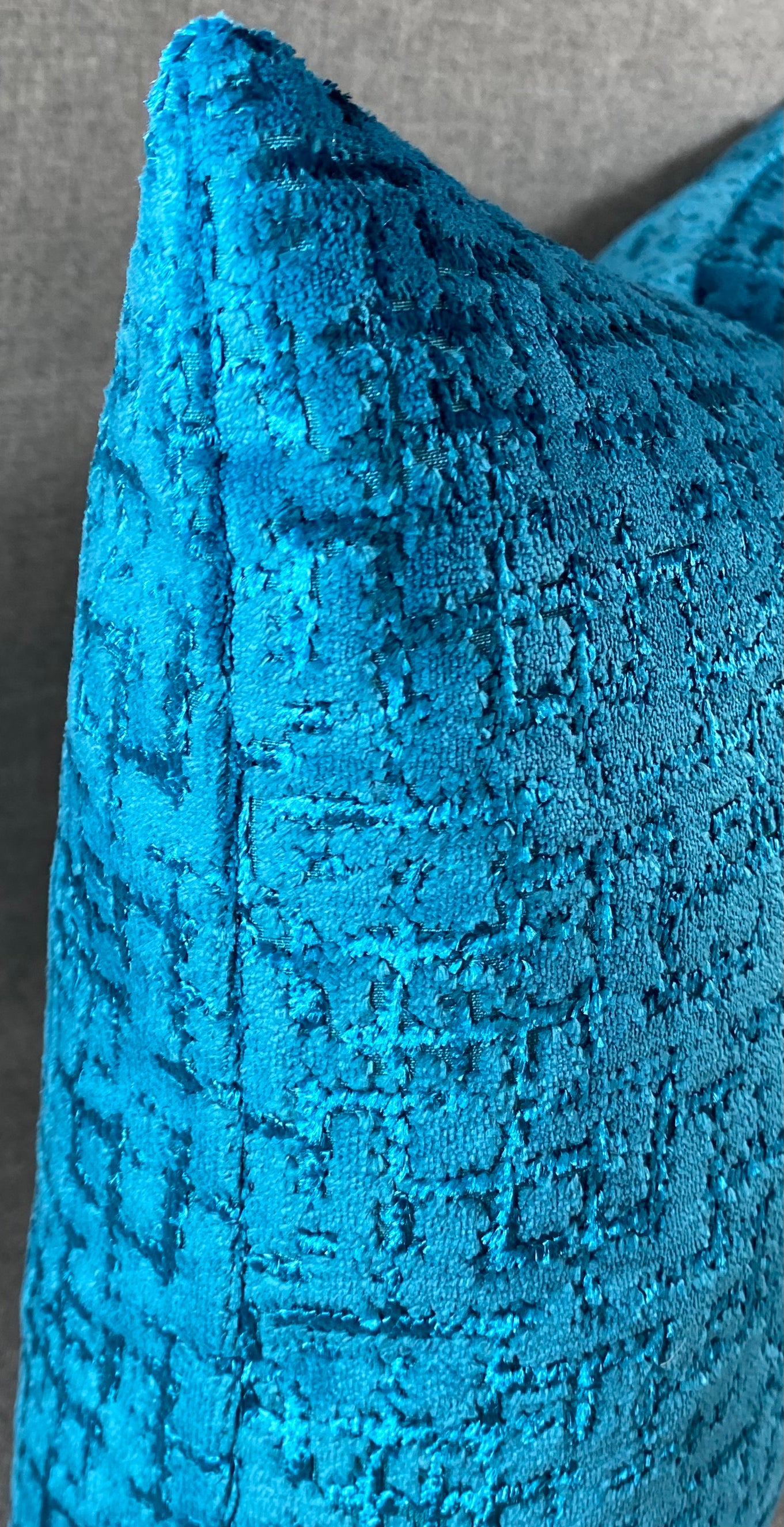 Luxury Lumbar Pillow - 24" x 14"- Tetris Peacock