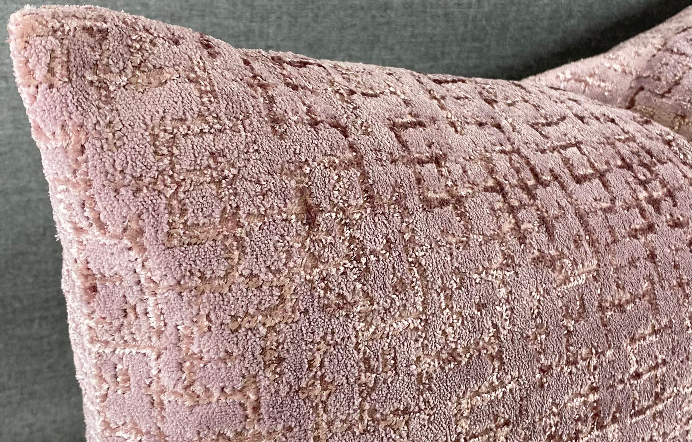 Luxury Lumbar Pillow - 24" x 14"- Tetris Amethyst