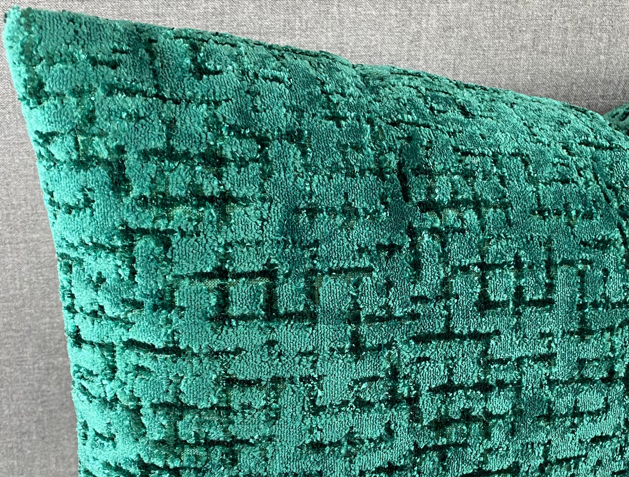 Luxury Lumbar Pillow - 24" x 14"- Tetris Emerald