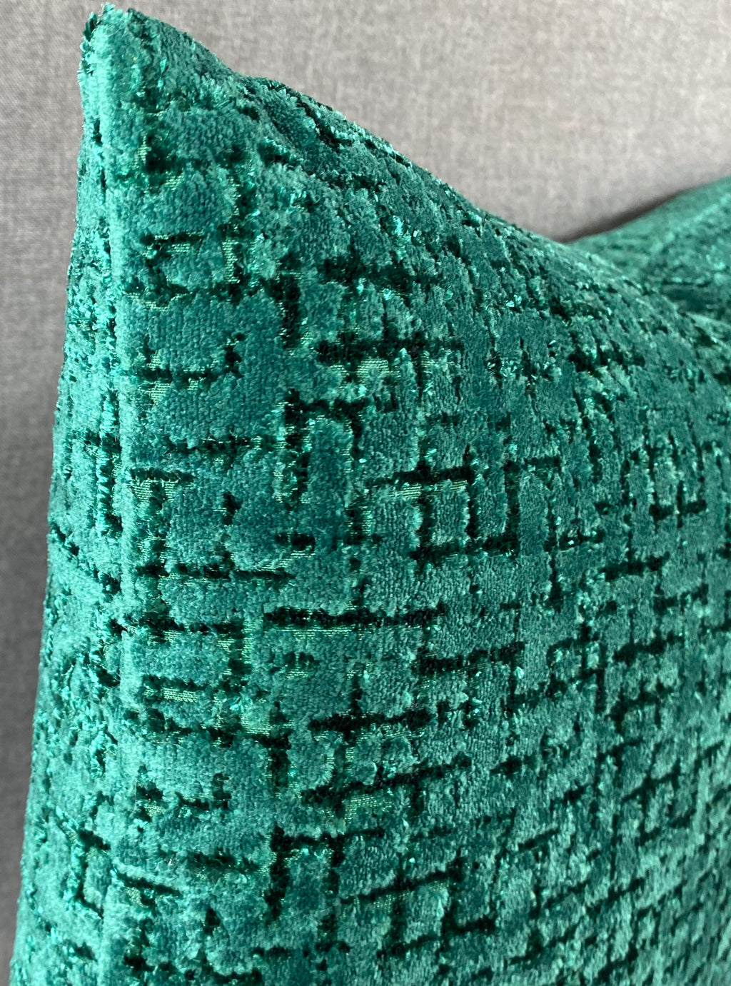 Luxury Lumbar Pillow - 24" x 14"- Tetris Emerald