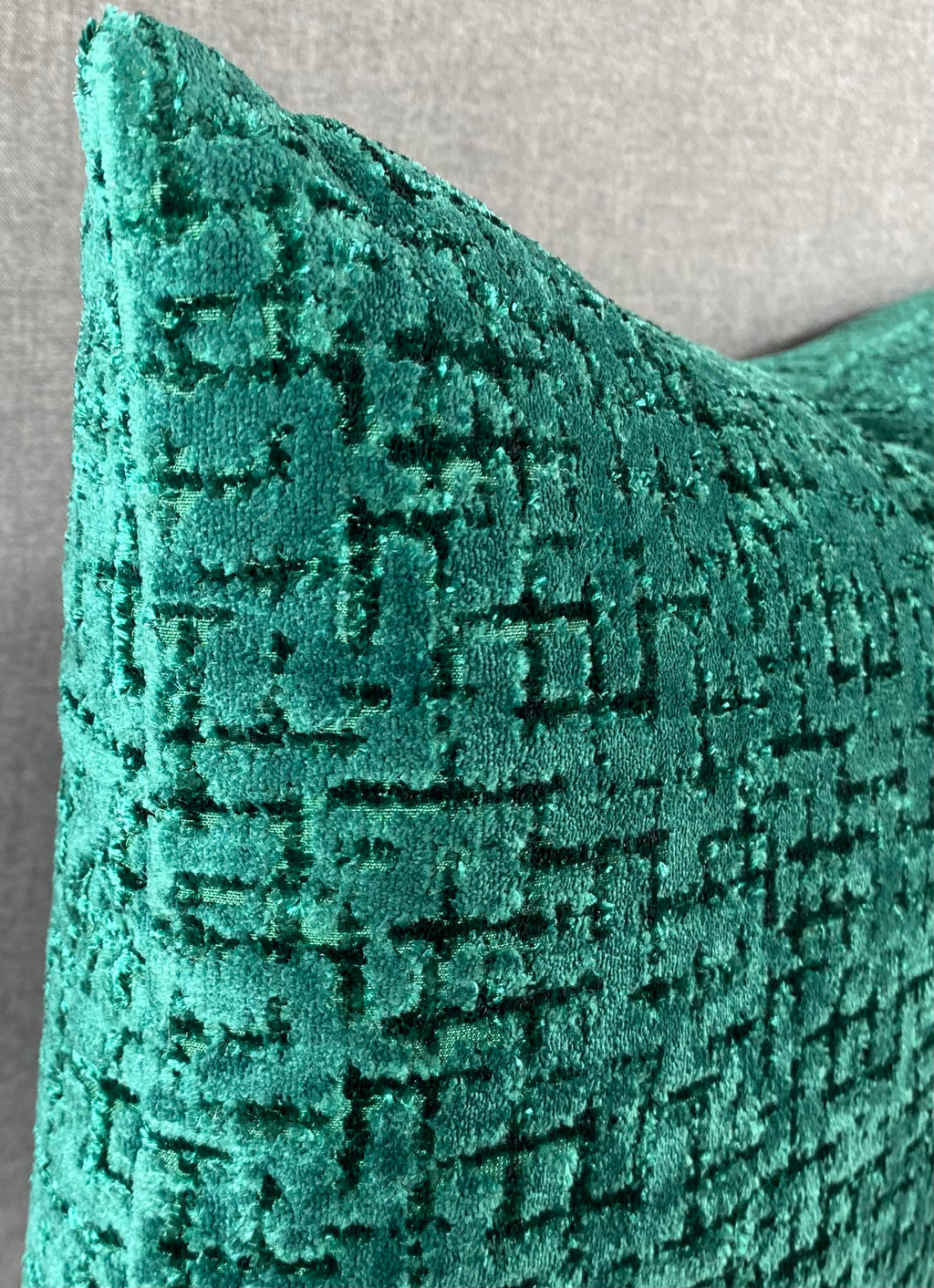 Luxury Lumbar Pillow - 24" x 14"- Tetris Emerald