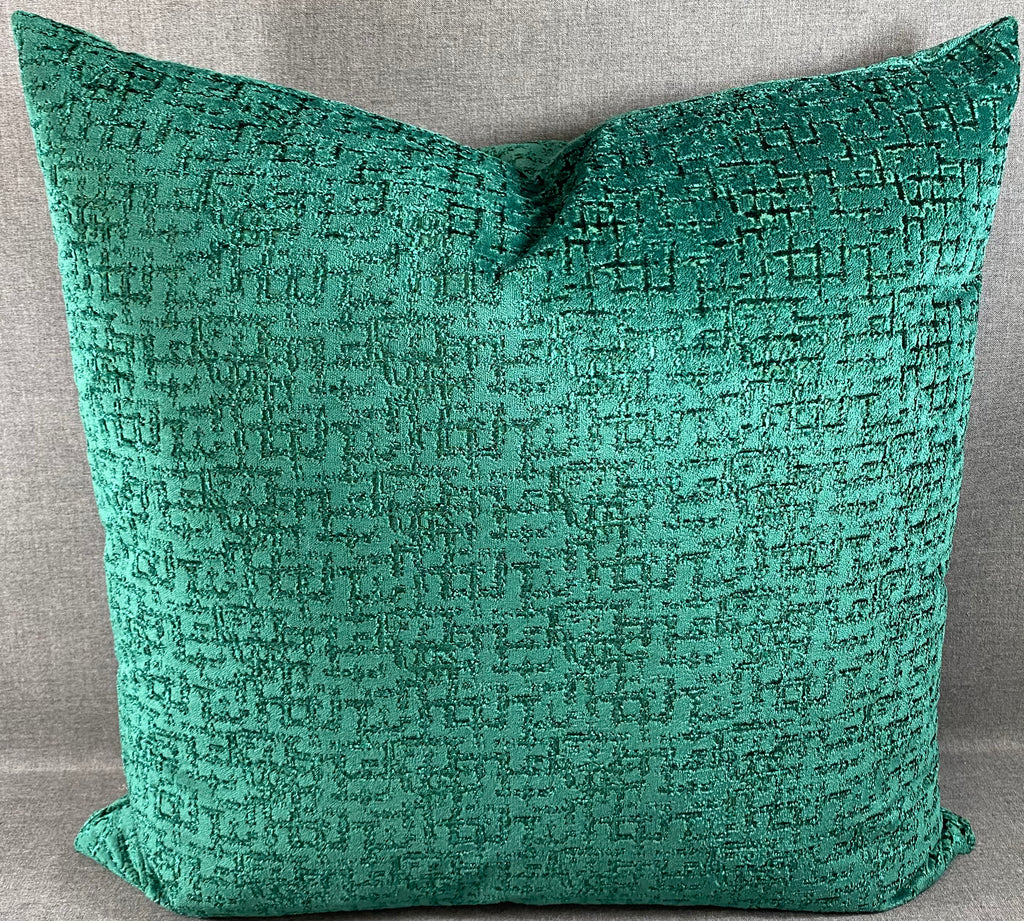 Luxury Pillow - 24" x 24"- Tetris Emerald