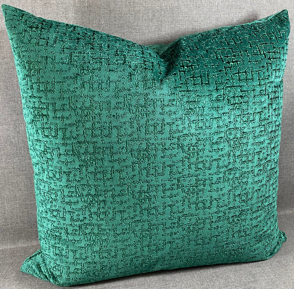 Luxury Pillow - 24" x 24"- Tetris Emerald