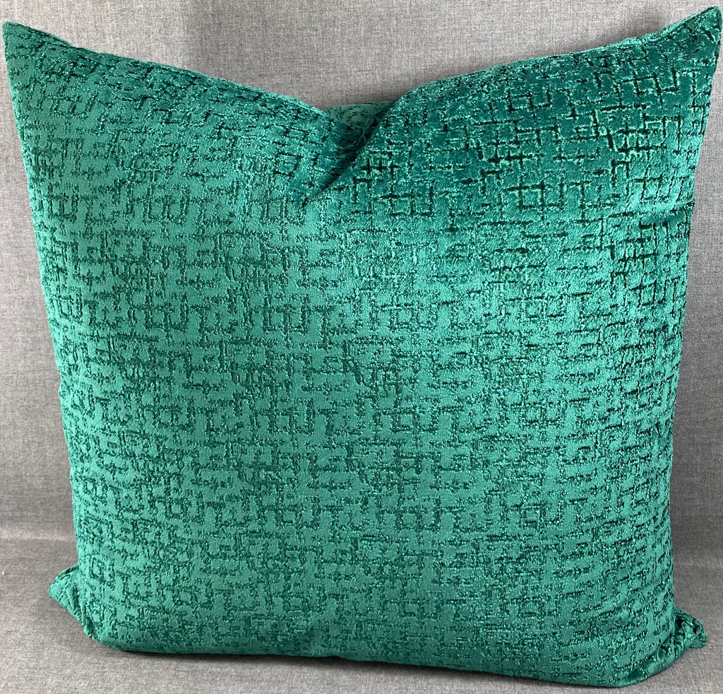 Luxury Pillow - 24" x 24"- Tetris Emerald
