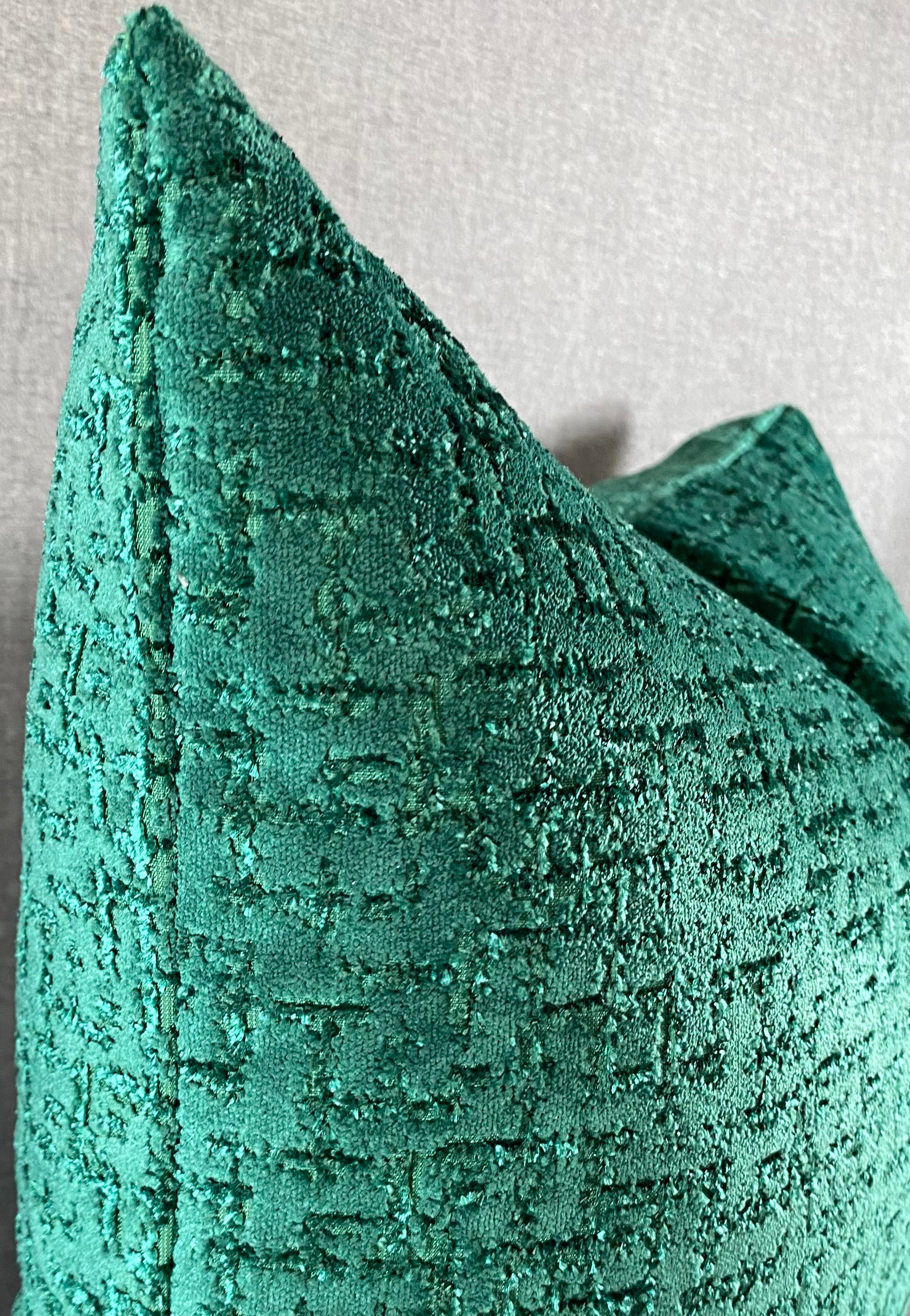 Luxury Pillow - 24" x 24"- Tetris Emerald