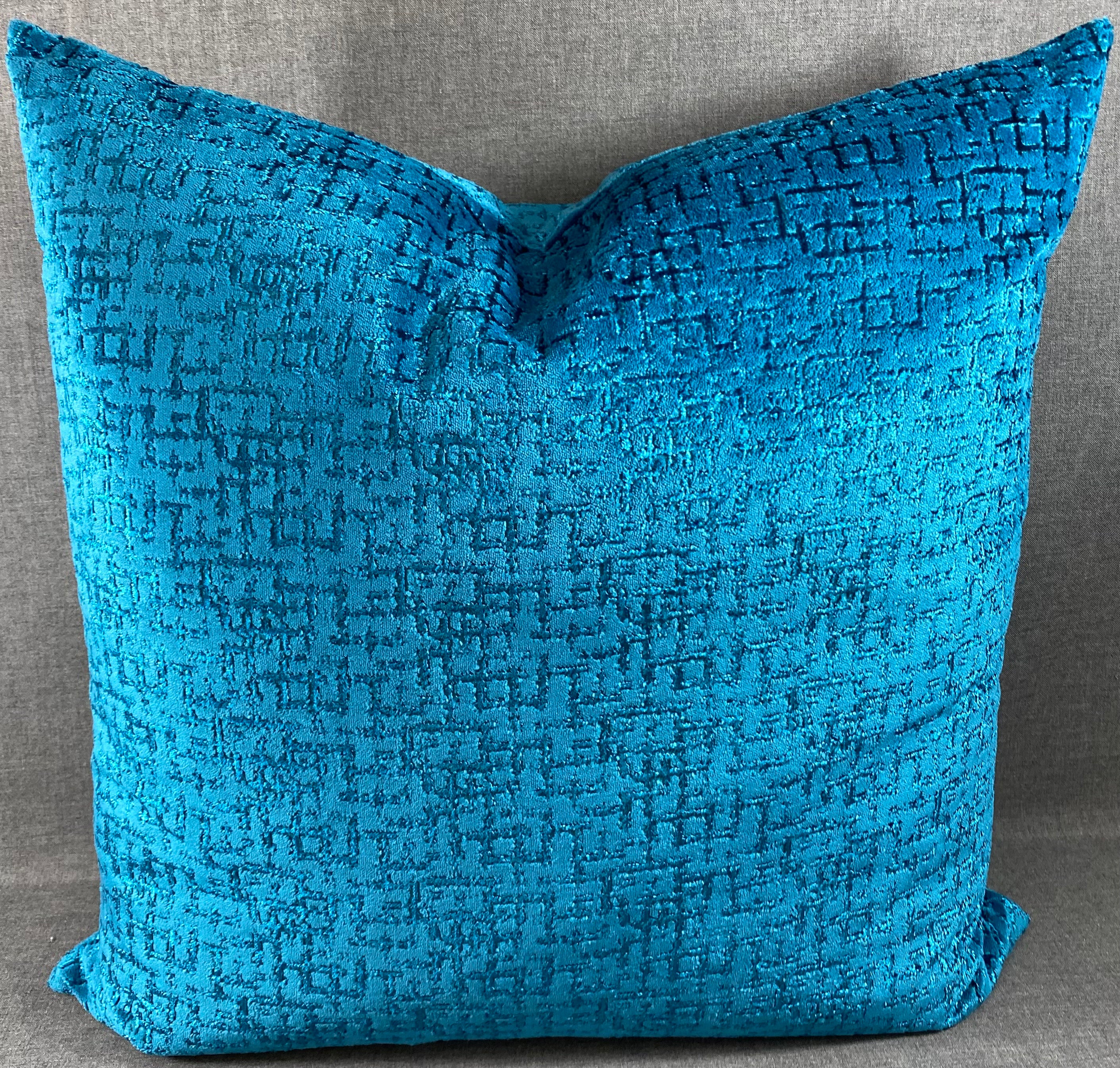 Luxury Pillow - 24" x 24"- Tetris Peacock