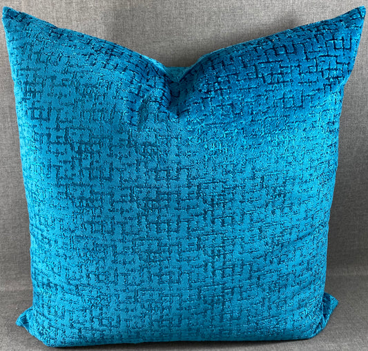 Luxury Pillow - 24" x 24" - Tetris Peacock