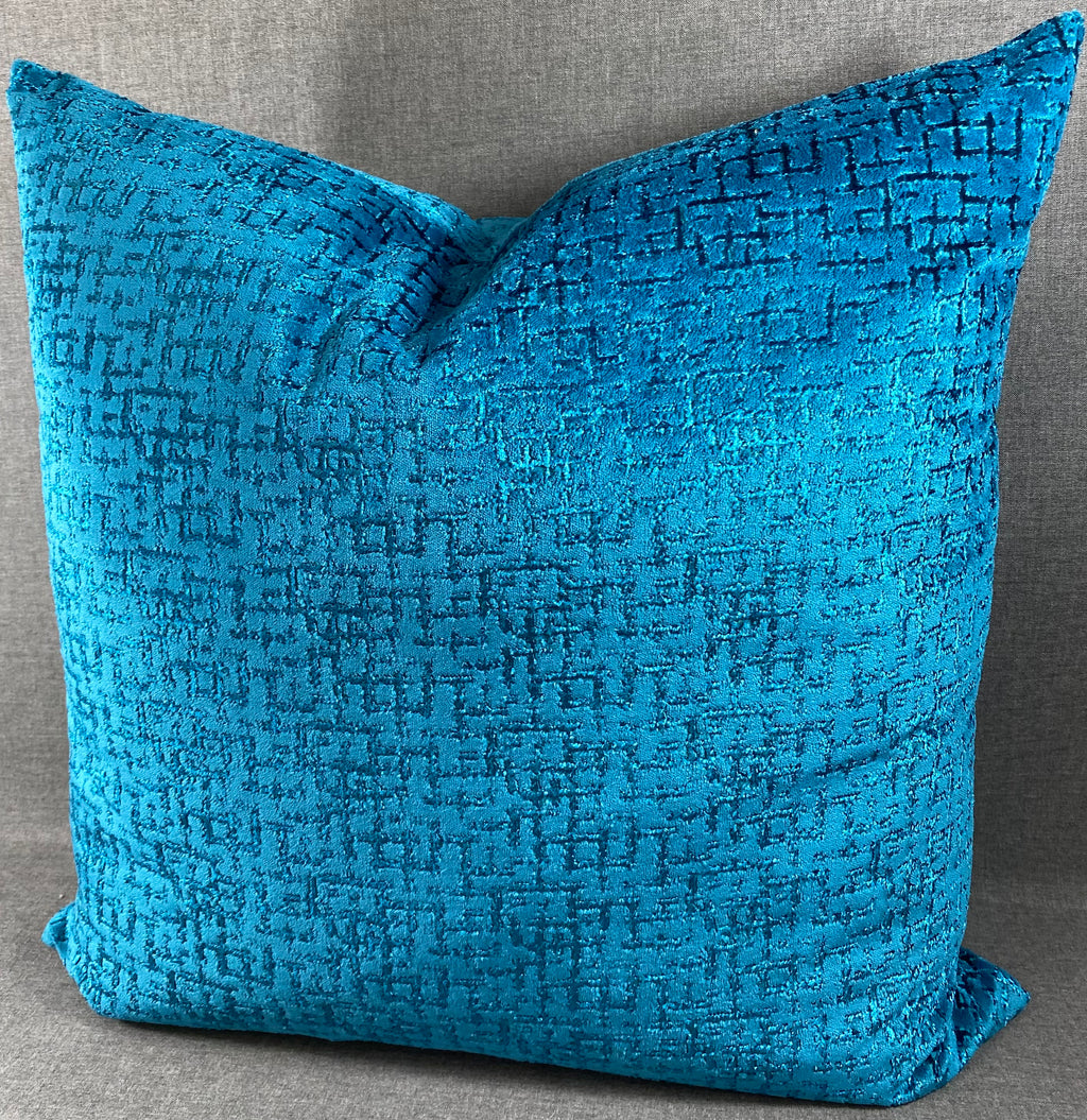 Luxury Pillow - 24" x 24"- Tetris Peacock