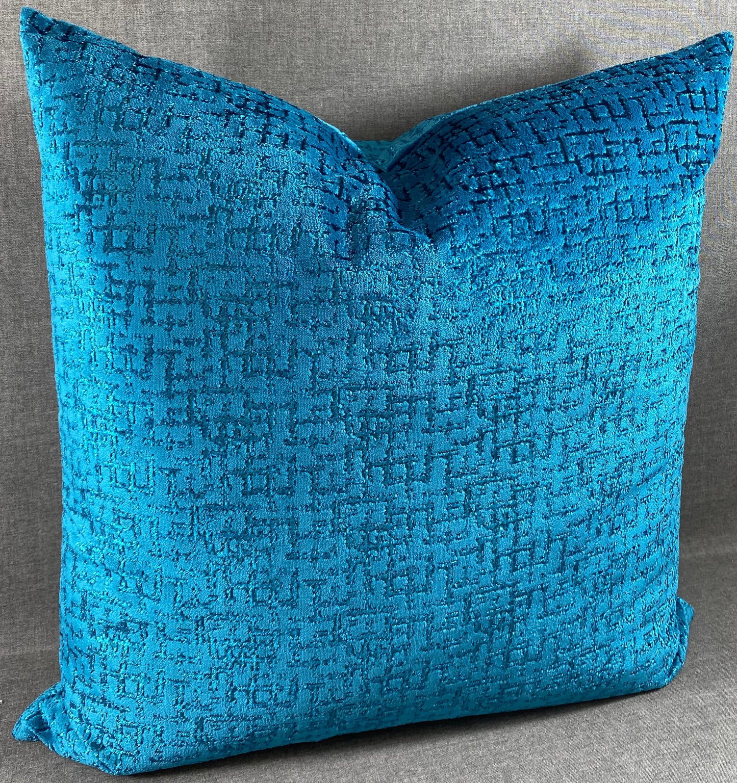 Luxury Pillow - 24" x 24" - Tetris Peacock