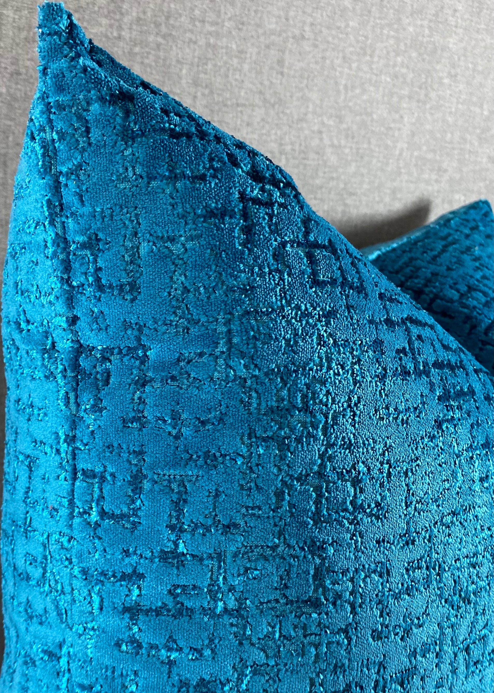 Luxury Pillow - 24" x 24"- Tetris Peacock