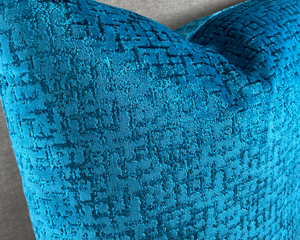 Luxury Pillow - 24" x 24"- Tetris Peacock
