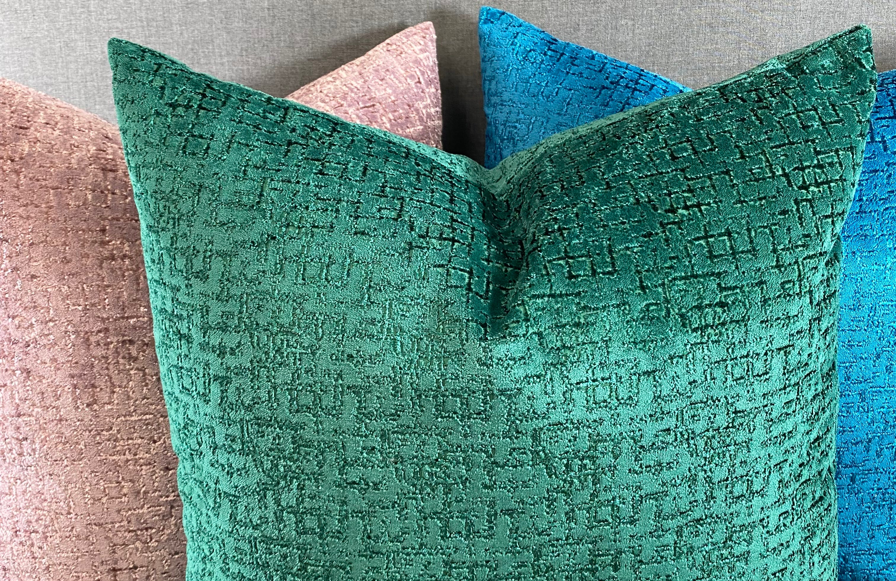 Luxury Pillow - 24" x 24"- Tetris Peacock