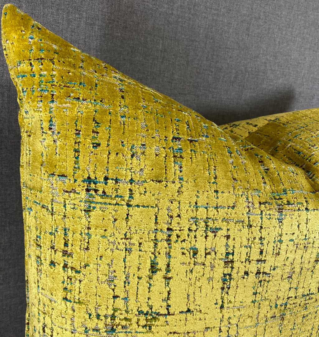 Luxury Pillow – 24" × 24" – Moonstruck Sulfur