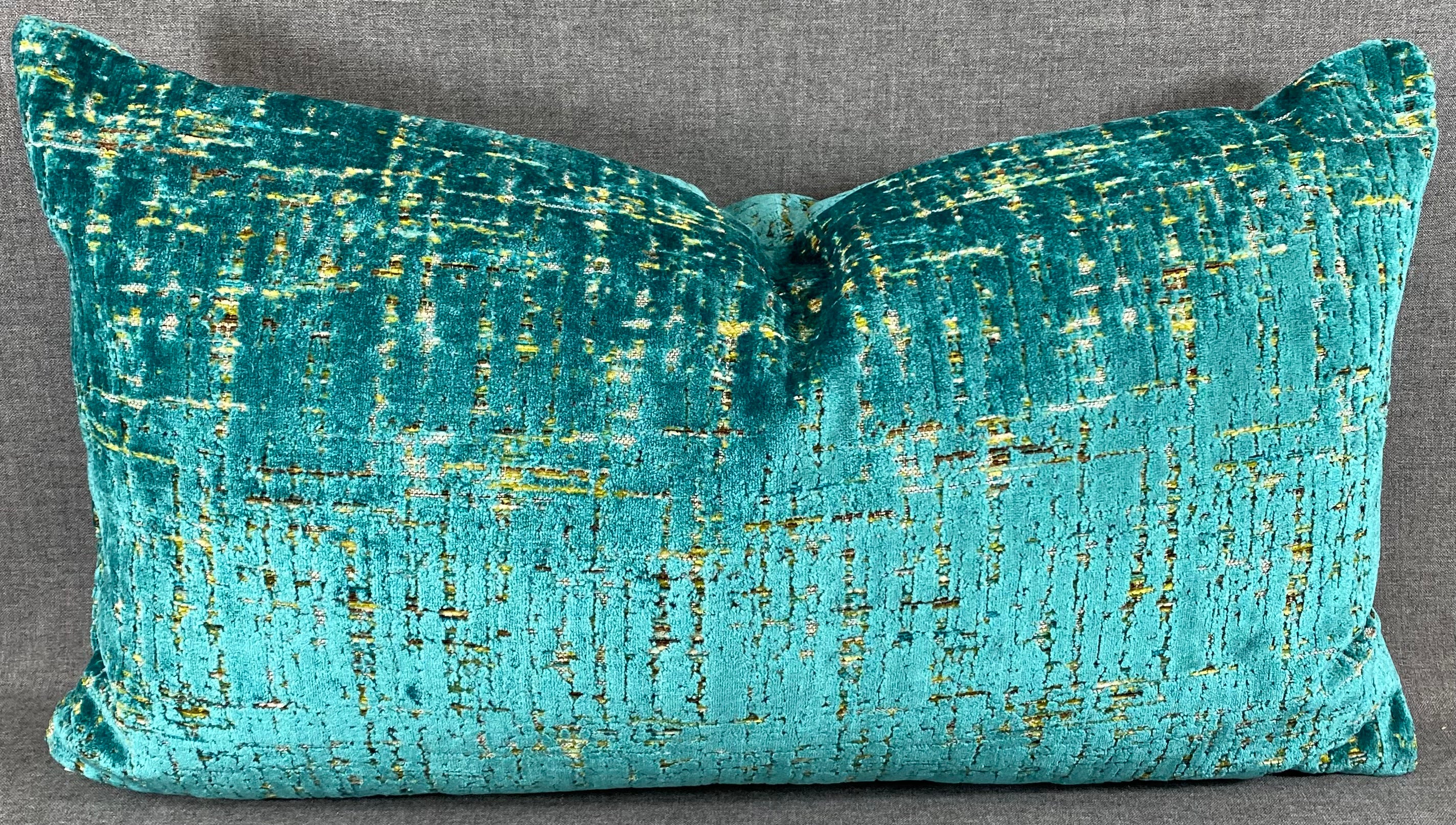 Luxury Lumbar Pillow – 24" × 14" – Moonstruck Peacock