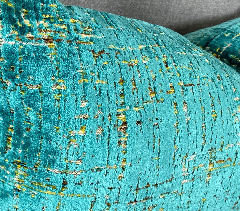 Luxury Lumbar Pillow – 24" × 14" – Moonstruck Peacock