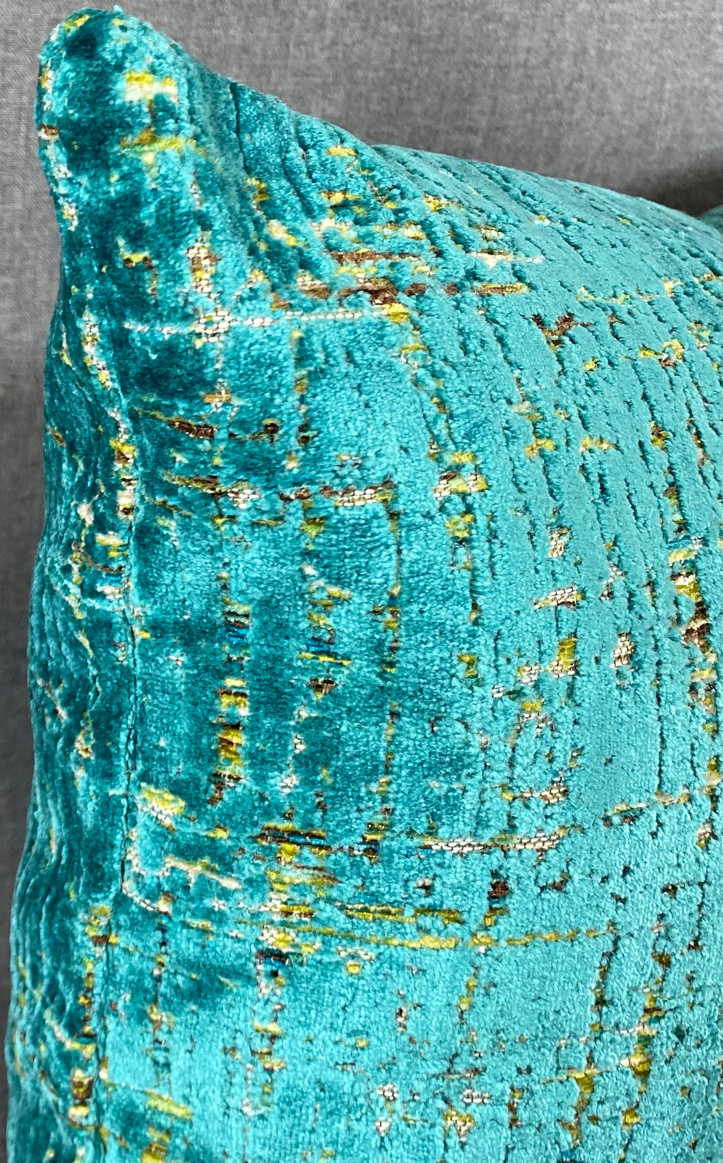 Luxury Lumbar Pillow – 24" × 14" – Moonstruck Peacock