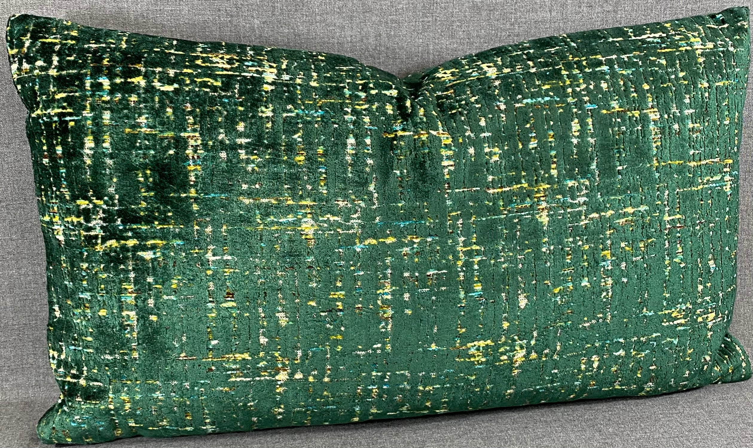 Luxury Lumbar Pillow - 24" x 14"- Moonstruck Emerald