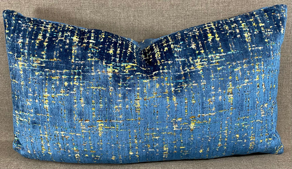 Luxury Lumbar Pillow - 24" x 14" - Moonstruck Blue