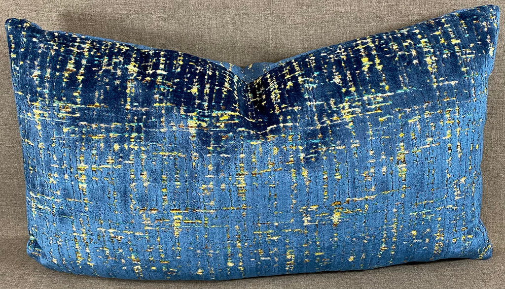 Luxury Lumbar Pillow - 24" x 14" - Moonstruck Blue
