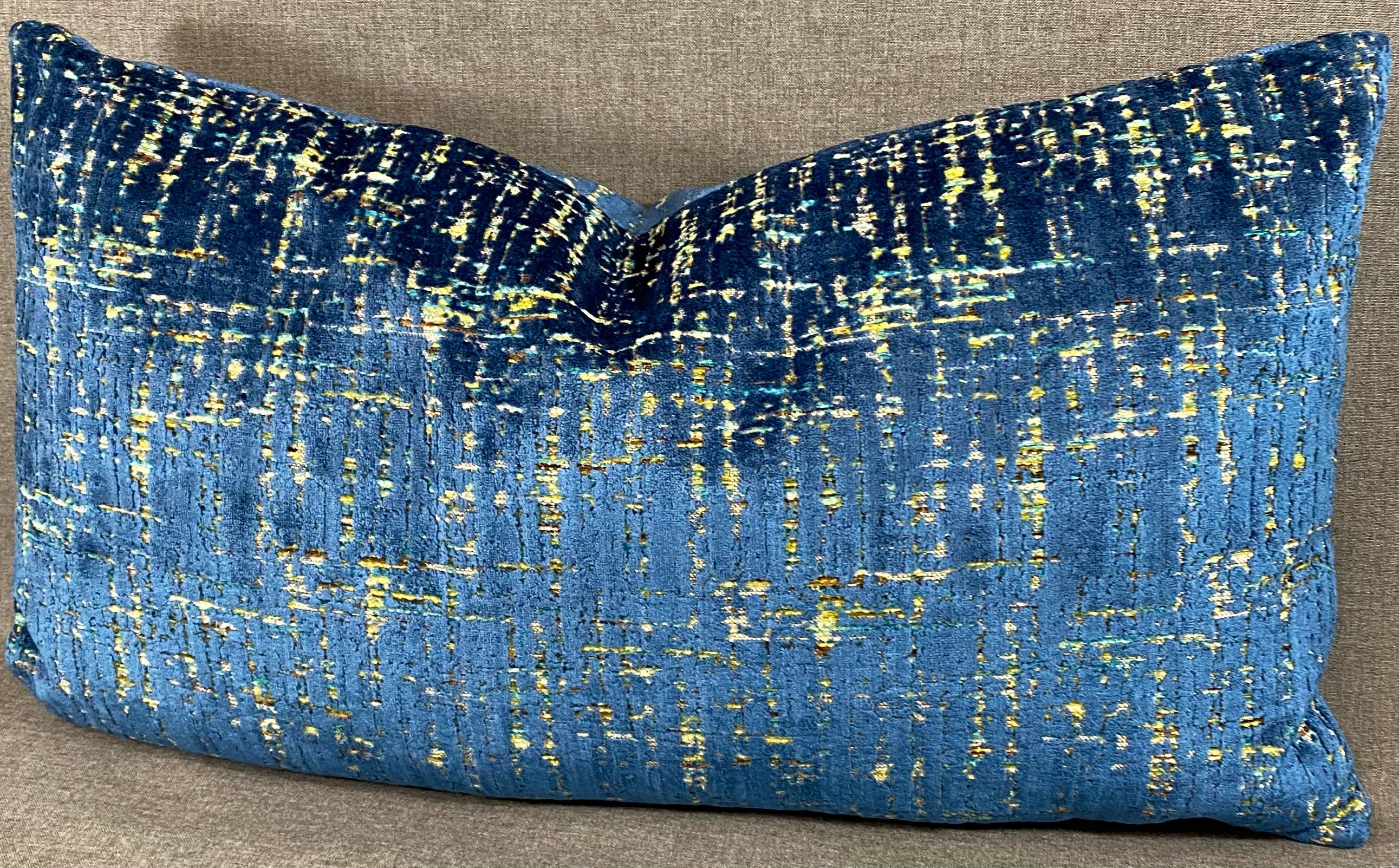 Luxury Lumbar Pillow - 24" x 14" - Moonstruck Blue