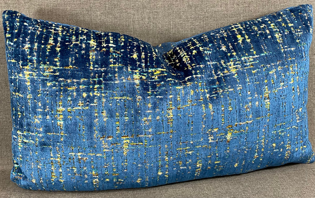 Luxury Lumbar Pillow - 24" x 14" - Moonstruck Blue
