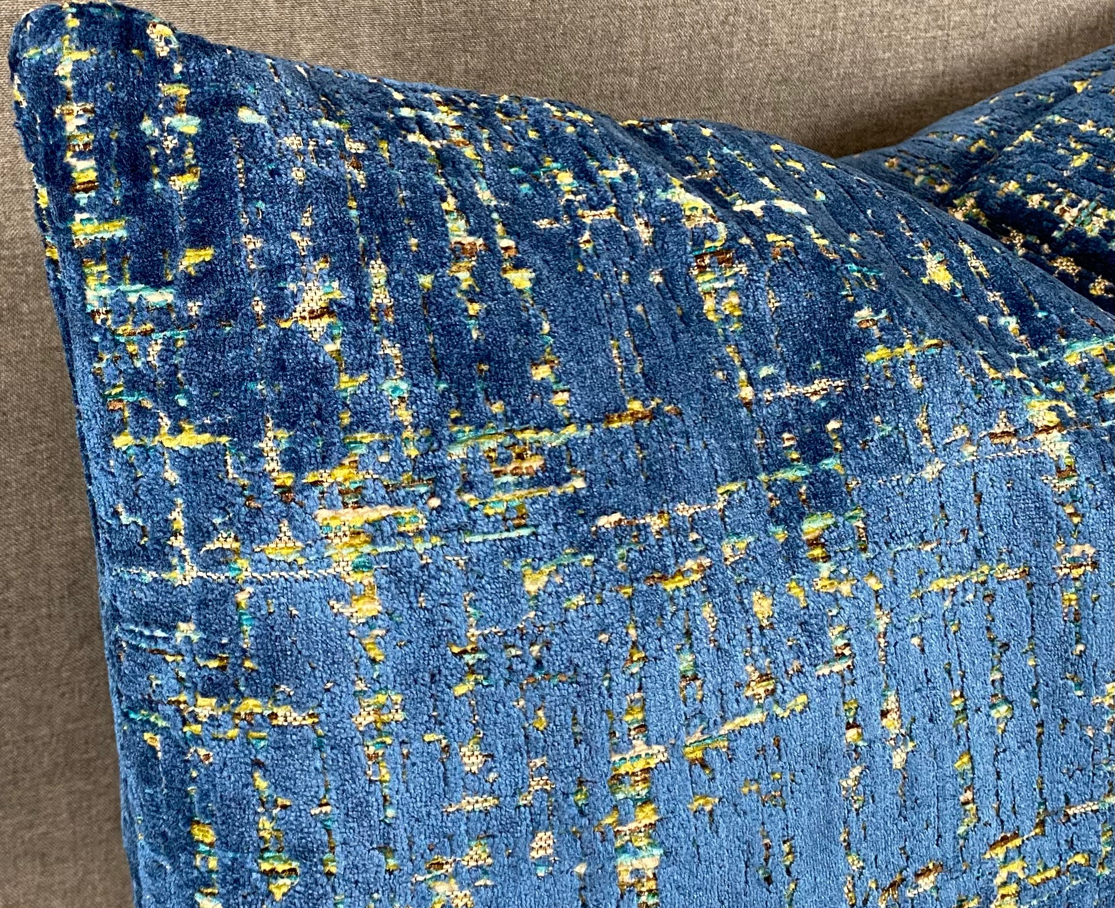 Luxury Lumbar Pillow - 24" x 14" - Moonstruck Blue