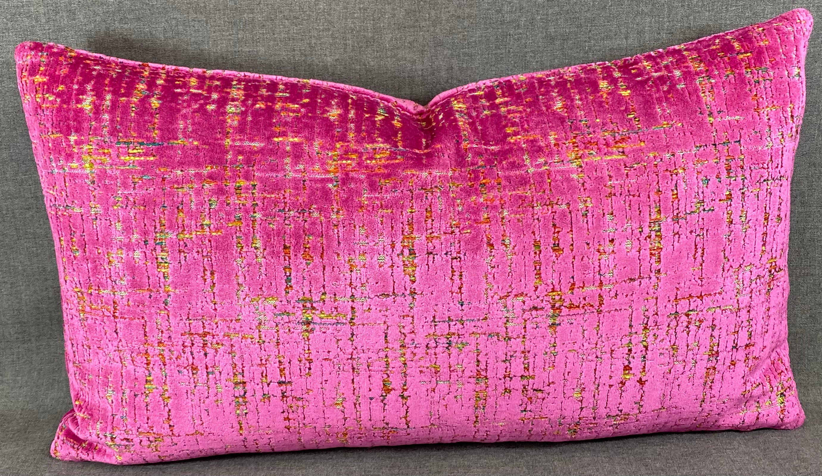 Luxury Lumbar Pillow- 24" x 14" - Moonstruck Lumbar Fuchsia