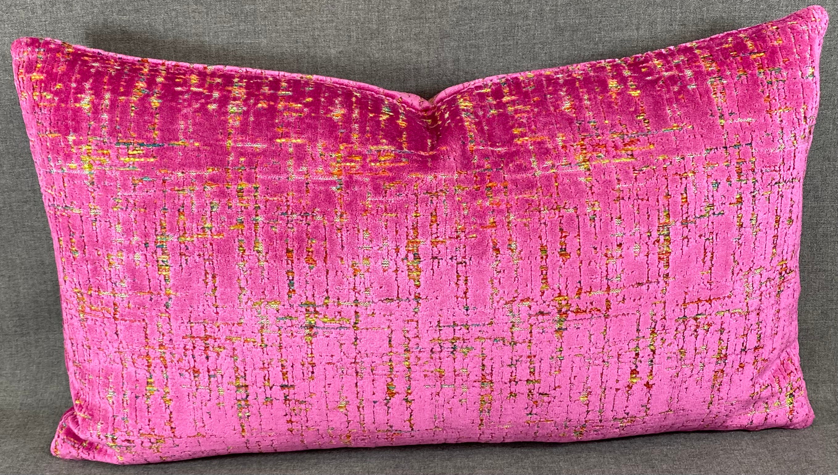 Luxury Lumbar Pillow- 24" x 14" - Moonstruck Lumbar Fuchsia