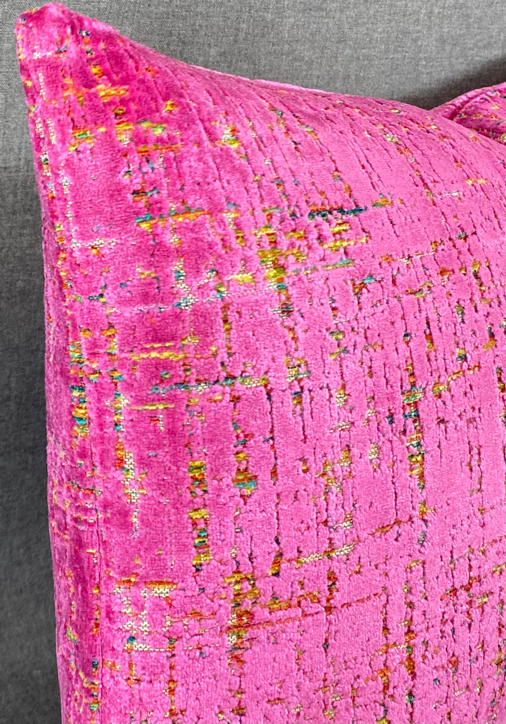 Luxury Lumbar Pillow- 24" x 14" - Moonstruck Lumbar Fuchsia